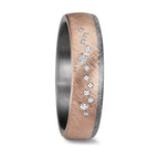 Partnerring 999 Tantal, 585/14 K roséguld diamant 0.105 ct, 12 stenar, w-si