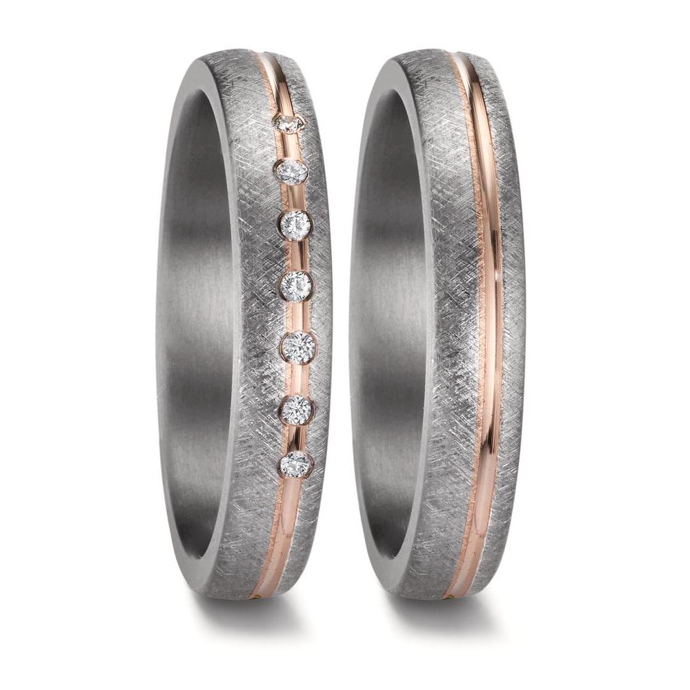 Partnerring 999 Tantal, 585/14 K roséguld