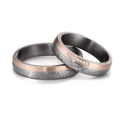 Partnerring 999 Tantal, 585/14 K roséguld