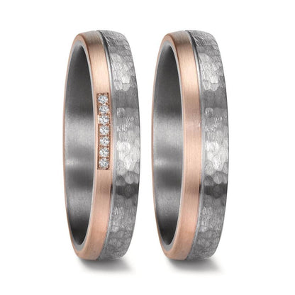 Partnerring 999 Tantal, 585/14 K roséguld