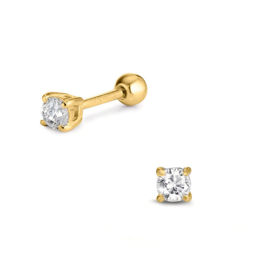 Piercing Silver Zirkoniumoxid gul guldpläterad Ø3 mm