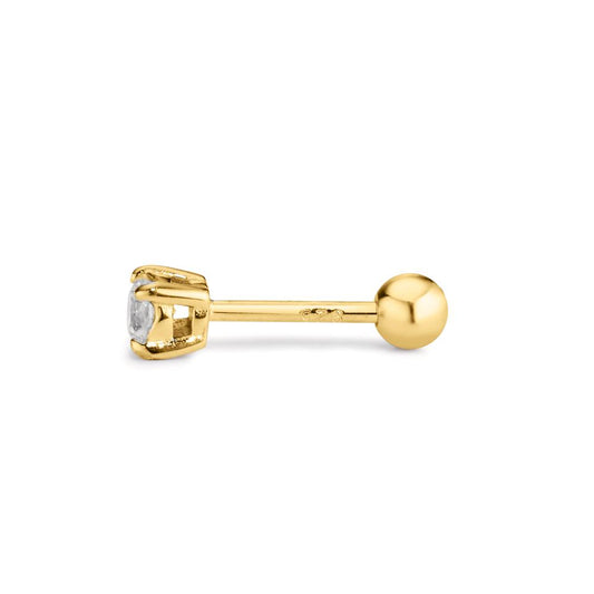 Piercing Silver Zirkoniumoxid gul guldpläterad Ø3 mm