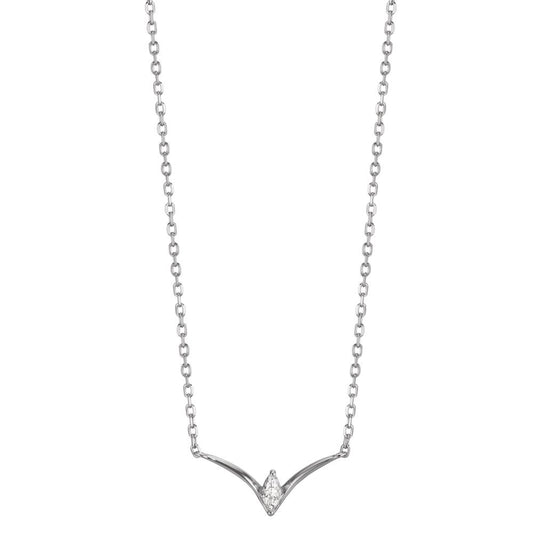 Collier Silver Zirkoniumoxid rodiumpläterad 40-45 cm