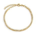 Armband Silver Zirkoniumoxid guldpläterad