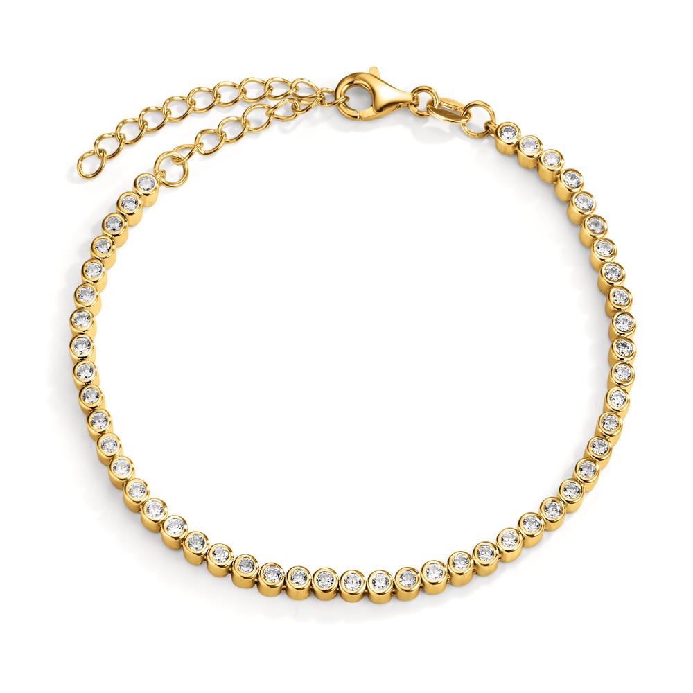 Armband Silver Zirkoniumoxid guldpläterad 16-19 cm