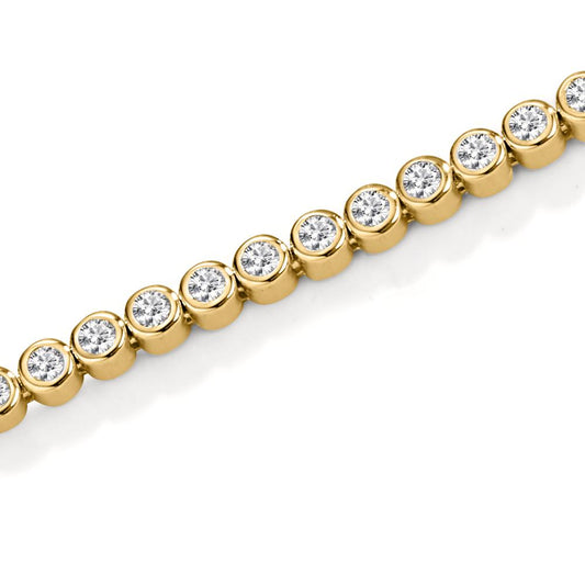Armband Silver Zirkoniumoxid guldpläterad 16-19 cm