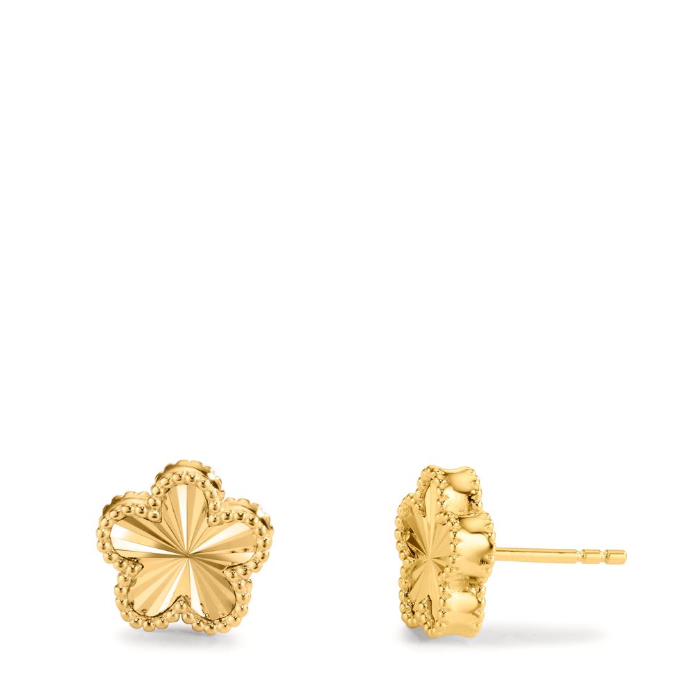 Örhängen med knoppar Silver gul guldpläterad blomma Ø10 mm