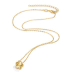 Collier Silver gul guldpläterad blomma 40-45 cm