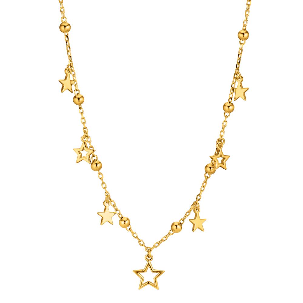 Collier Silver Zirkoniumoxid guldpläterad stjärna 40-45 cm
