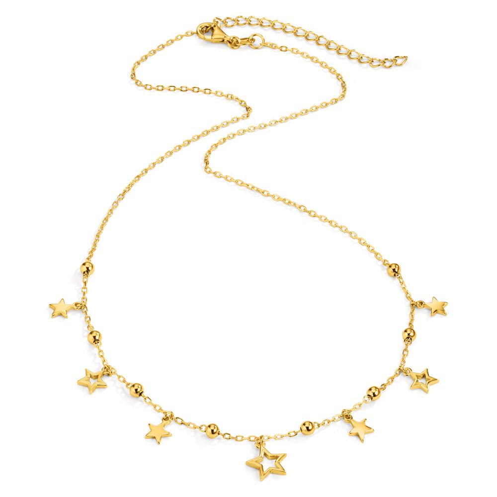 Collier Silver Zirkoniumoxid guldpläterad stjärna 40-45 cm