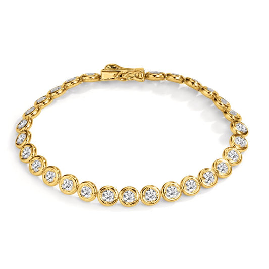 Armband Silver Zirkoniumoxid 28 stenar guldpläterad 17 cm