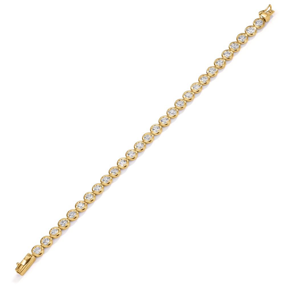 Armband Silver Zirkoniumoxid 28 stenar guldpläterad 17 cm