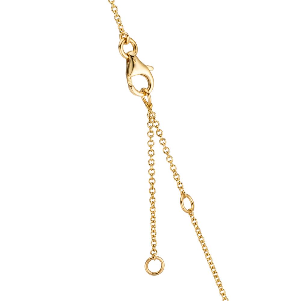 Collier 750/18 K gult guld Citrin 0.20 ct, 2 stenar, ametist grön, 0.30 ct, 4 stenar, Peridot 0.13 ct, 2 stenar, topas 0.43 ct, 3 stenar, kvarts 0.12 ct, 2 stenar 40-45 cm