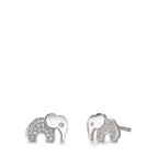 Örhängen med knoppar Silver Zirkoniumoxid rodiumpläterad elefant