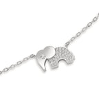 Armband Silver Zirkoniumoxid rodiumpläterad elefant