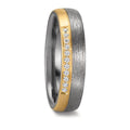 Partnerring 999 Tantal, 585/14 K gult guld diamant 0.11 ct, 11 stenar, w-si