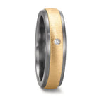 Partnerring 999 Tantal, 585/14 K gult guld diamant 0.03 ct, w-si