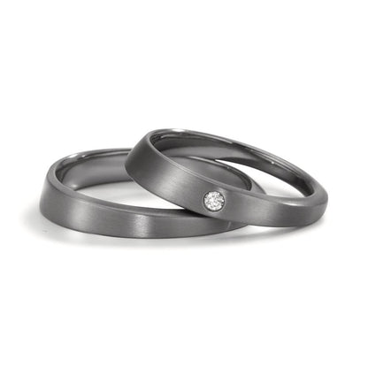 Partnerring 999 Tantal diamant 0.03 ct, w-si