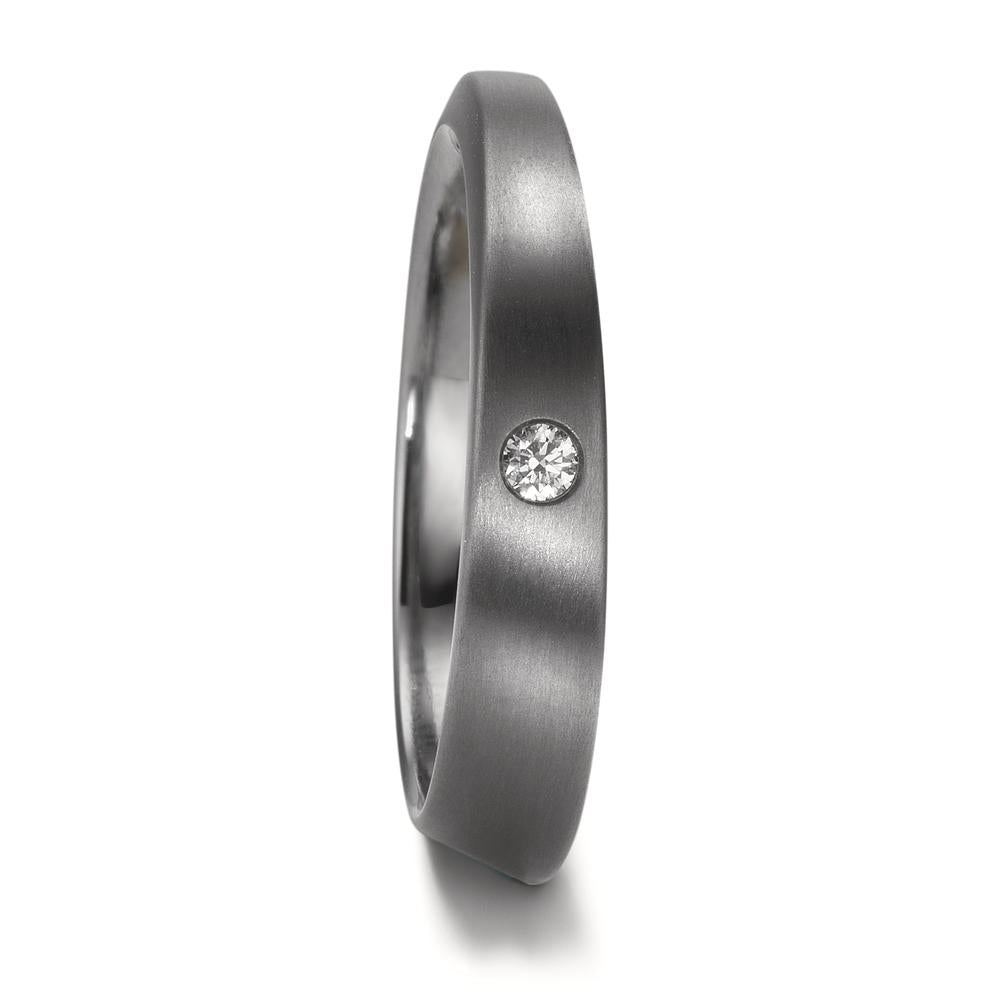 Partnerring 999 Tantal diamant 0.03 ct, w-si