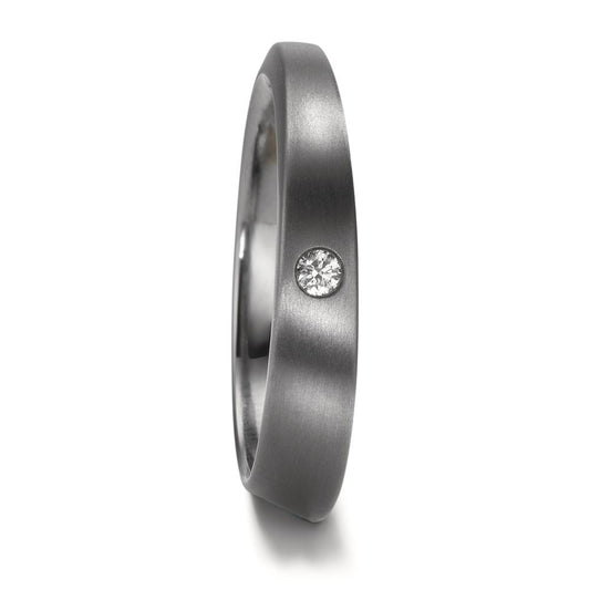 Partnerring 999 Tantal diamant 0.03 ct, w-si