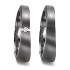 Partnerring 999 Tantal diamant 0.03 ct, w-si