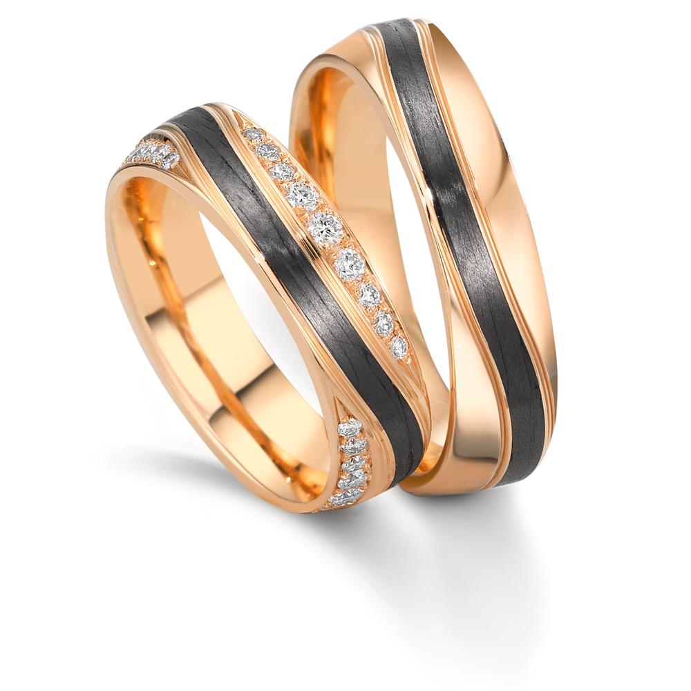 Partnerring 585/14 K roséguld, Kol