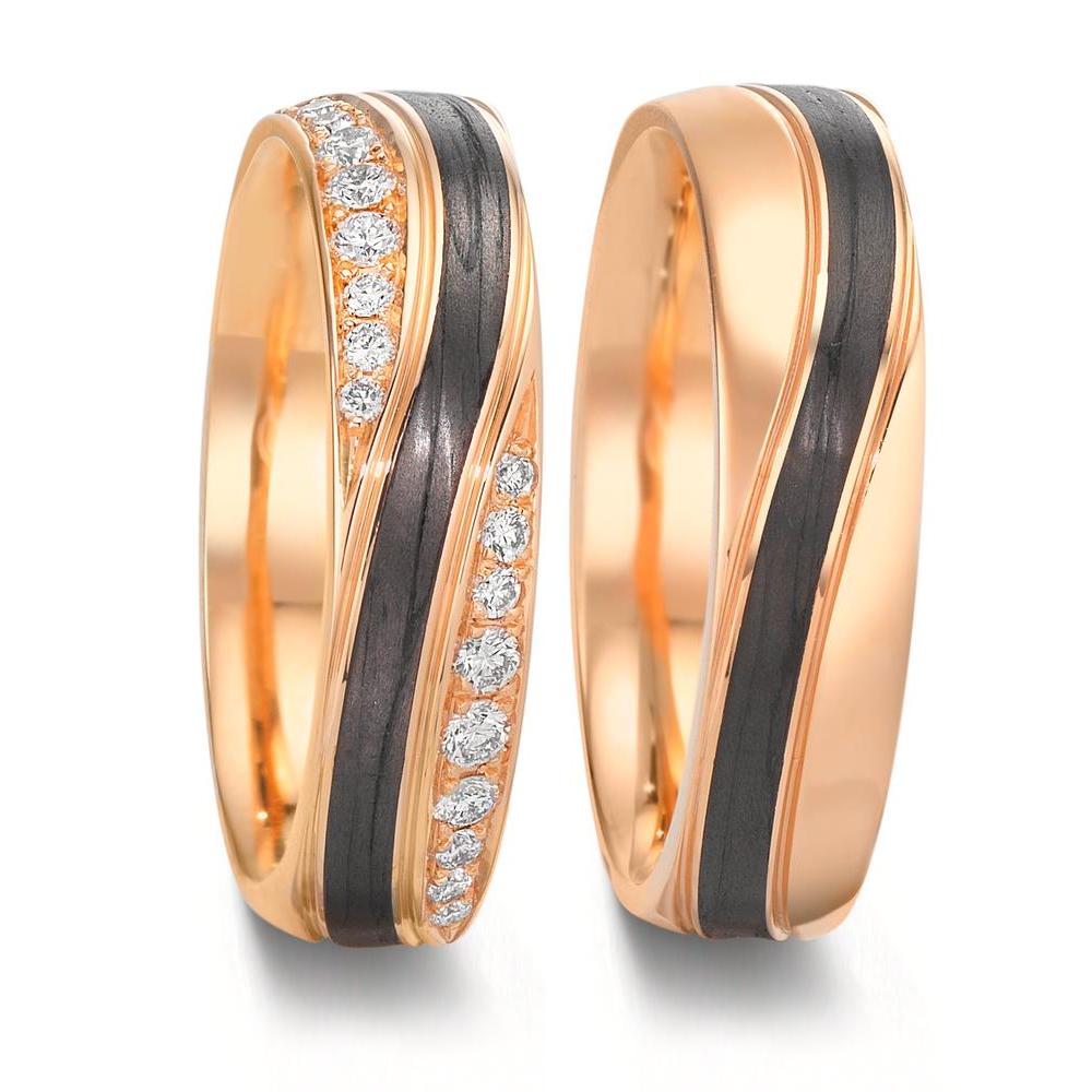 Partnerring 585/14 K roséguld, Kol