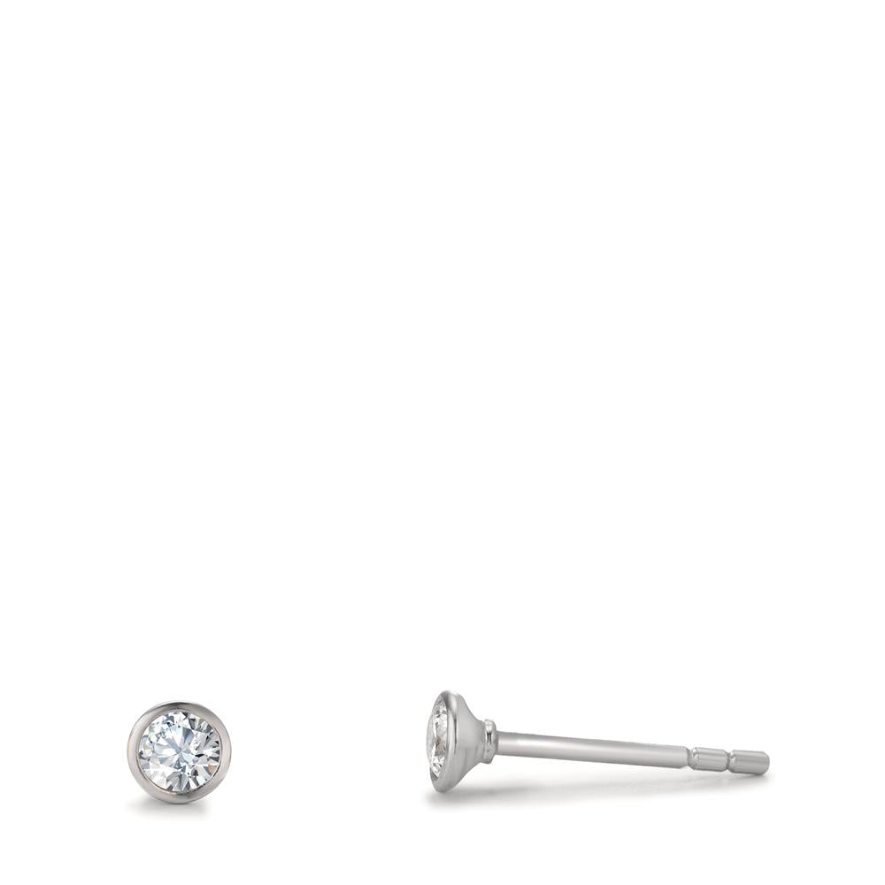 Örhängen med knoppar Silver rodiumpläterad Ø3 mm
