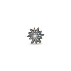 Örhängen 1 st Silver Zirkoniumoxid patinerad Edelweiss Ø7 mm