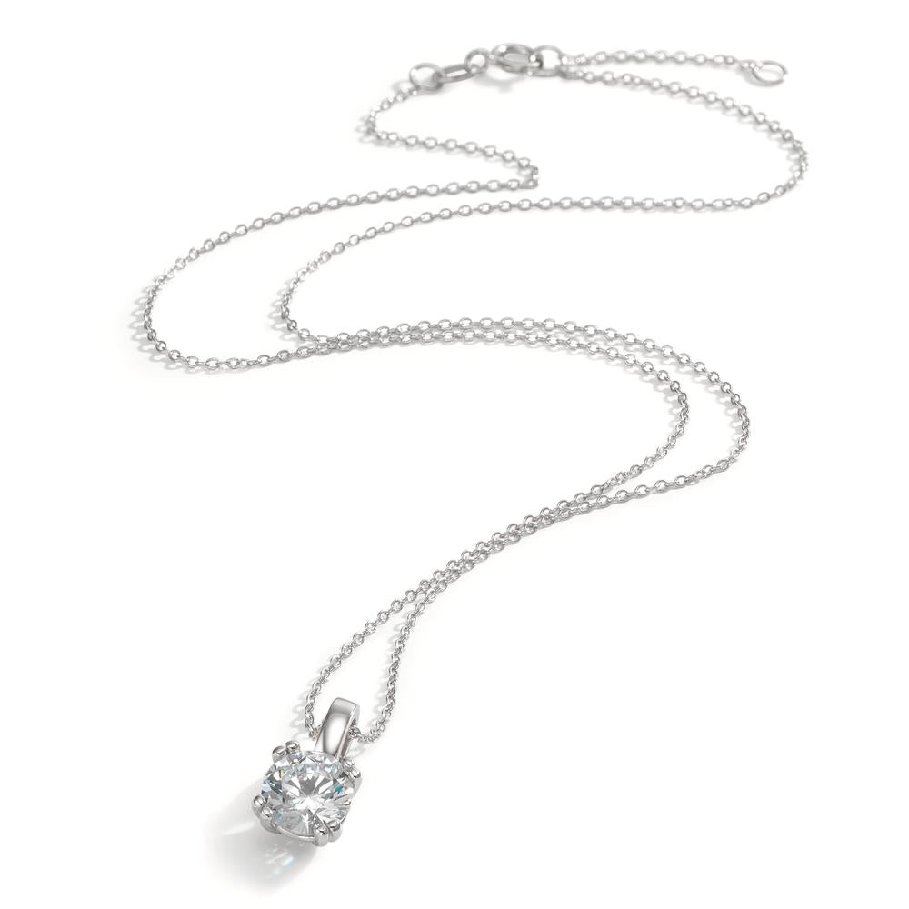 Halsband med hänge 375/9 K vitguld 40-42 cm