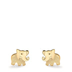 Örhängen med knoppar 375/9 K gult guld elefant