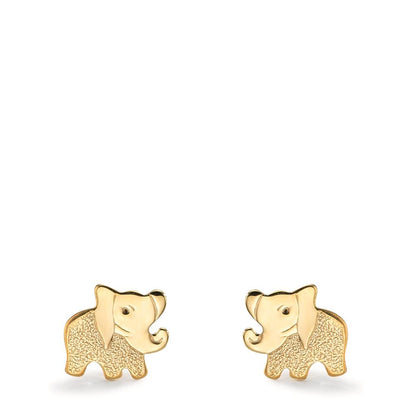 Örhängen med knoppar 375/9 K gult guld elefant