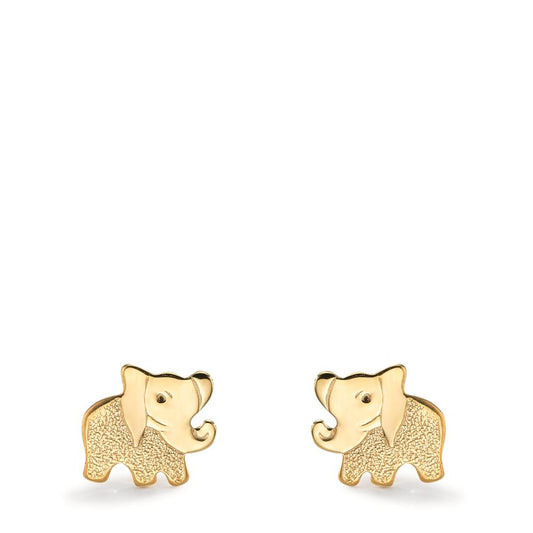 Örhängen med knoppar 375/9 K gult guld elefant