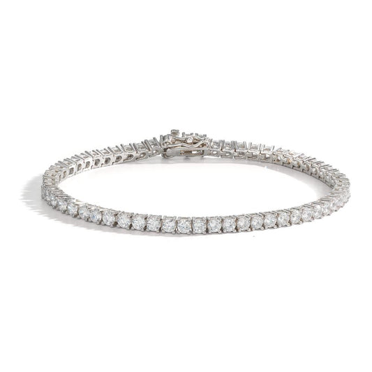Armband Silver Zirkoniumoxid rodiumpläterad 19 cm
