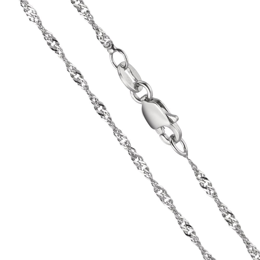 Collier Silver rodiumpläterad 45 cm