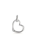 Hängsmycke 375/9 K vitguld diamant 0.01 ct, w-pi1 Hjärta Ø9 mm