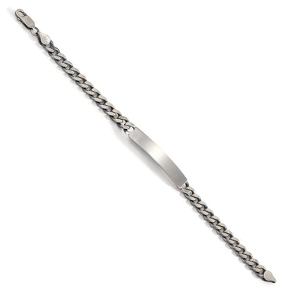 Graverat armband Silver patinerad 20 cm