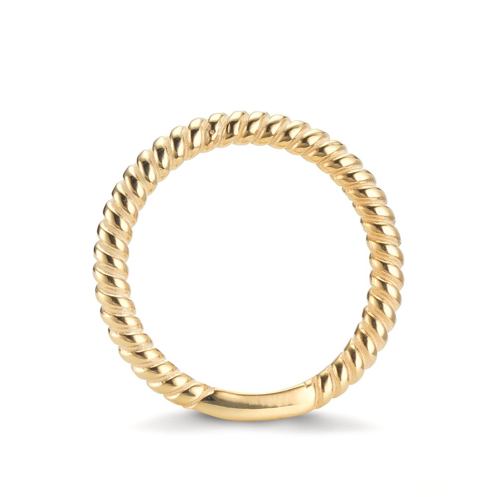 Sätt i ring Silver gul guldpläterad