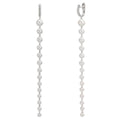 Hopfällbara örhängen 750/18 K vitguld diamant 0.12 ct, 12 stenar, tw-si Sötvattensodlad pärla, 28 Pärlor