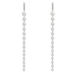 Hopfällbara örhängen 750/18 K vitguld diamant 0.12 ct, 12 stenar, tw-si Sötvattensodlad pärla, 28 Pärlor