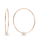 Hoop örhängen 750/18 K rött guld [Akoya Perlen], 6 mm