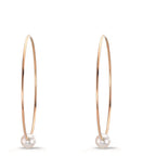 Hoop örhängen 750/18 K rött guld [Akoya Perlen], 6 mm