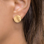 Örhängen med knoppar Silver gul guldpläterad Ø22 mm