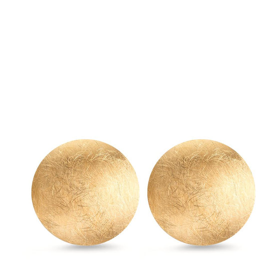 Örhängen med knoppar Silver gul guldpläterad Ø17 mm