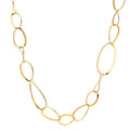 Collier Silver gul guldpläterad 80 cm