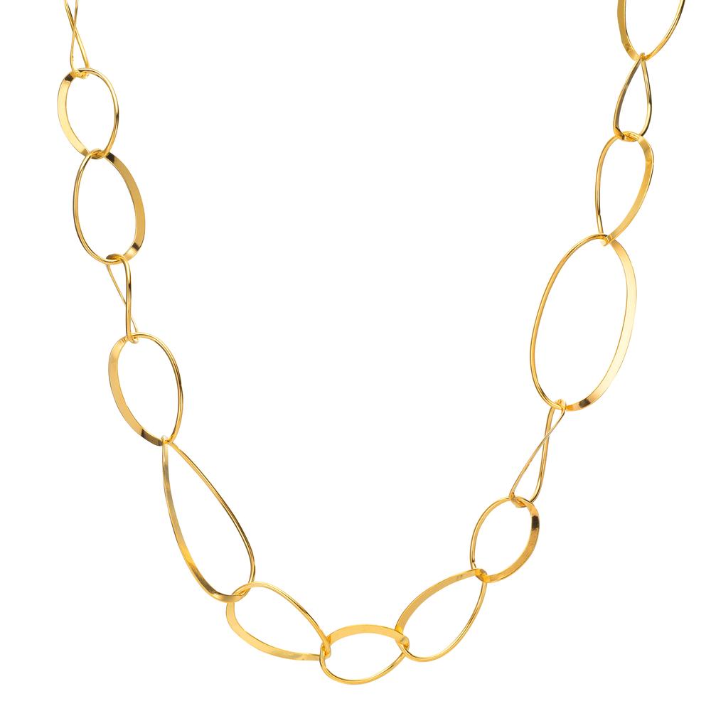 Collier Silver gul guldpläterad 80 cm