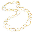 Collier Silver gul guldpläterad 80 cm