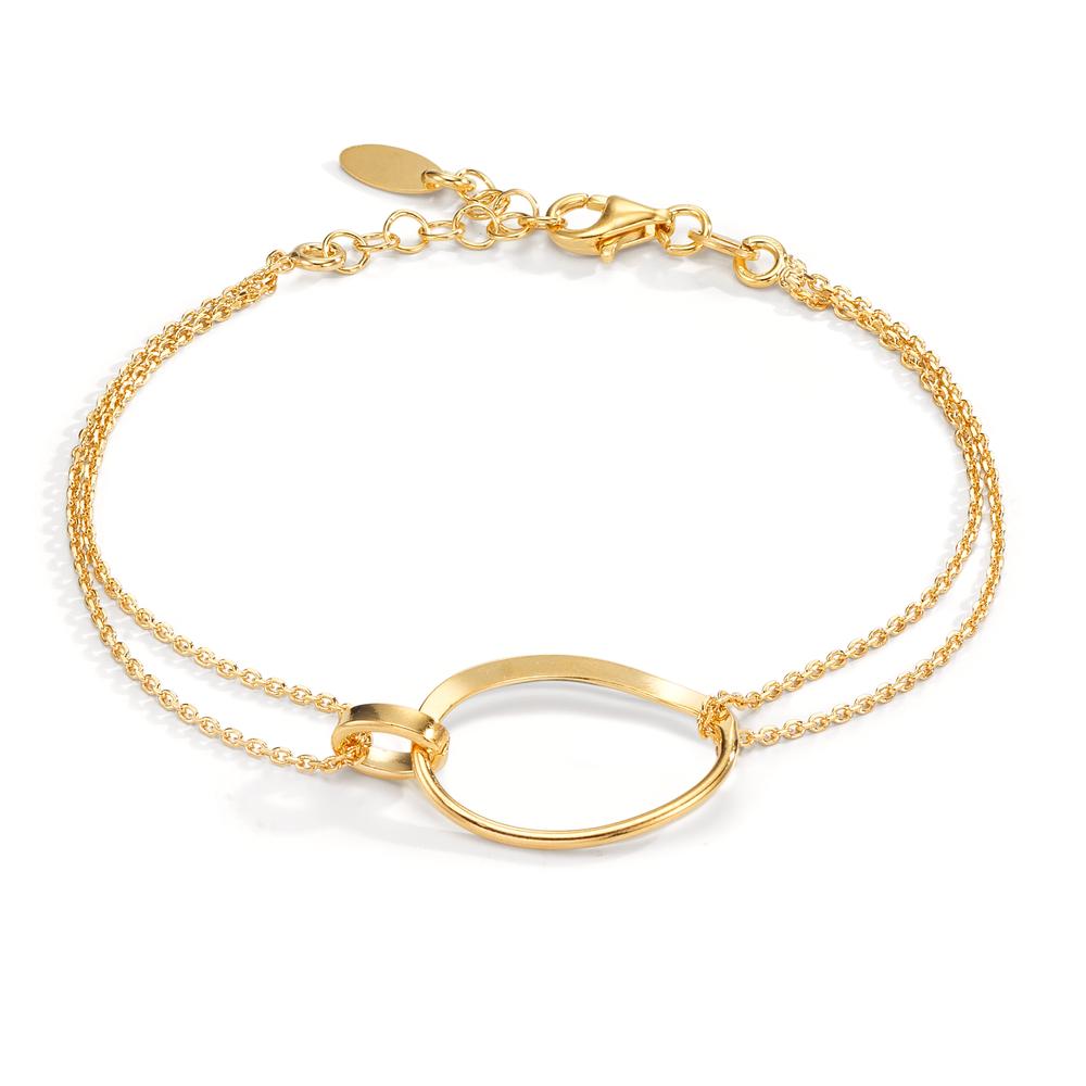 Armband Silver gul guldpläterad 17-19 cm