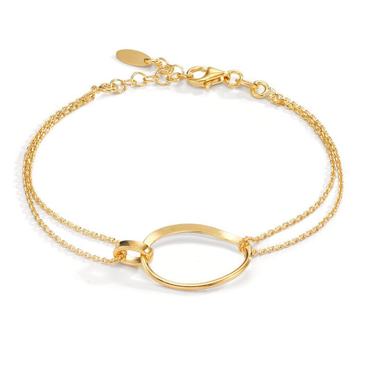 Armband Silver gul guldpläterad 17-19 cm