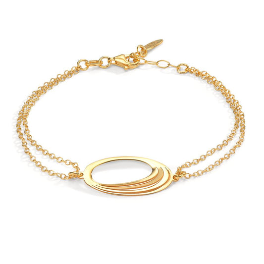 Armband Silver gul guldpläterad 17-19 cm